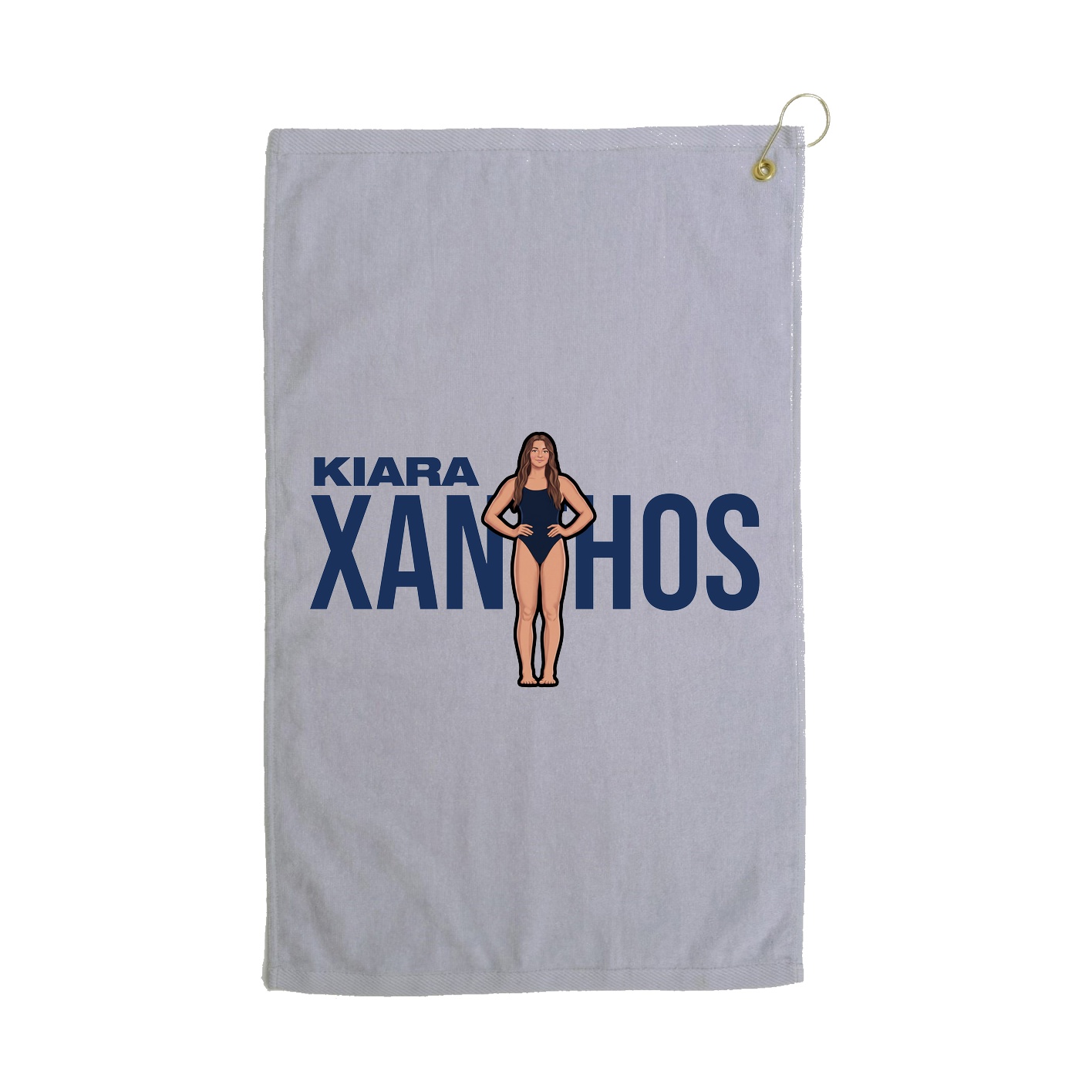 Golf Towel — Player Name in Grey
