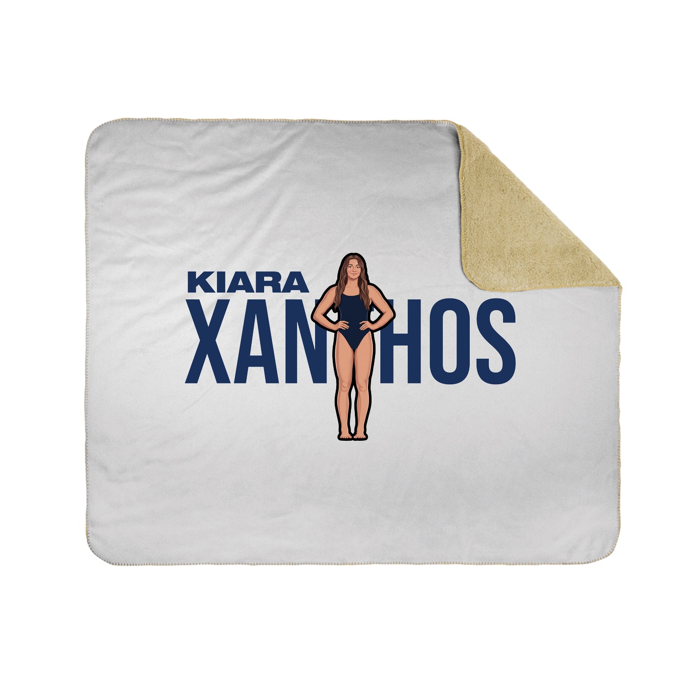Throw Blanket — Player Name in White
