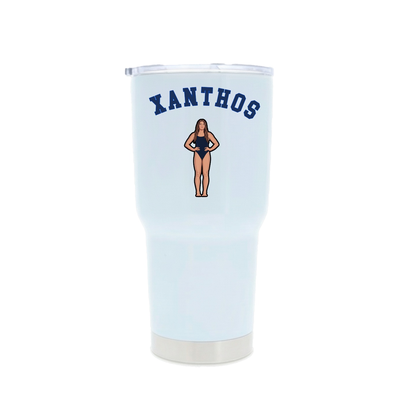 30oz Stainless Steel Tumbler — Shirsey Arch in White