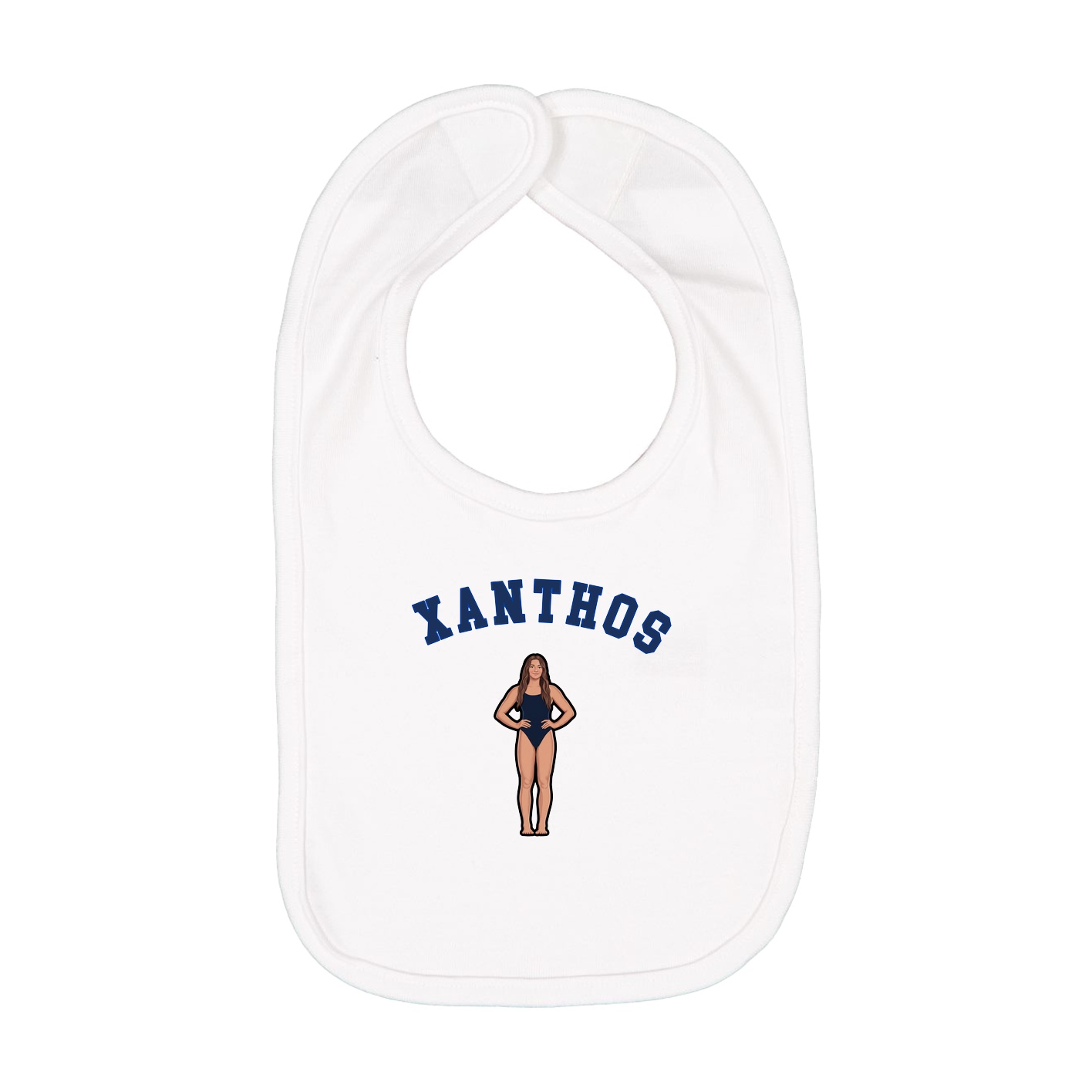Infant Bib — Shirsey Arch in White