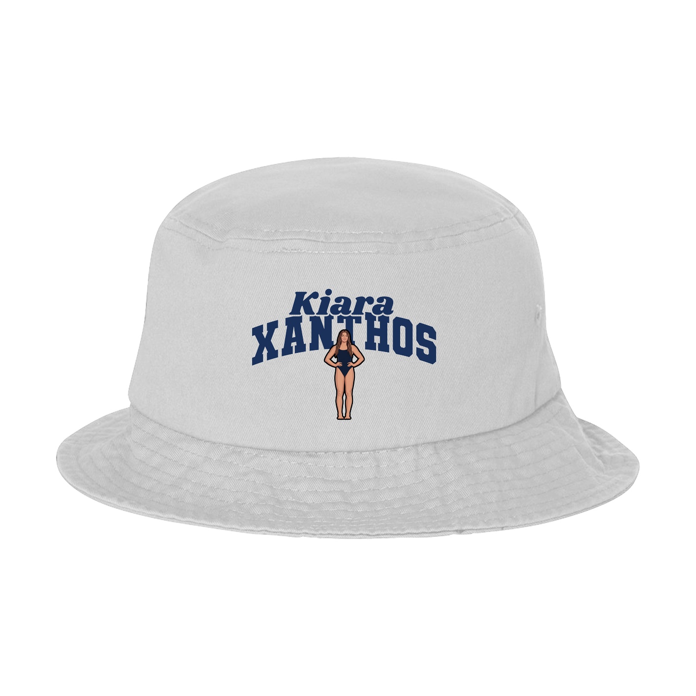 Bucket Cap — Signature Arch in White