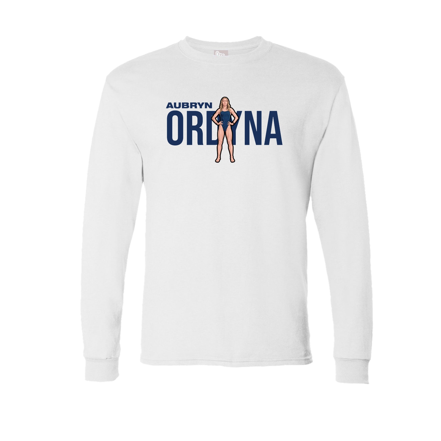 Long Sleeve Tee — Player Name in White