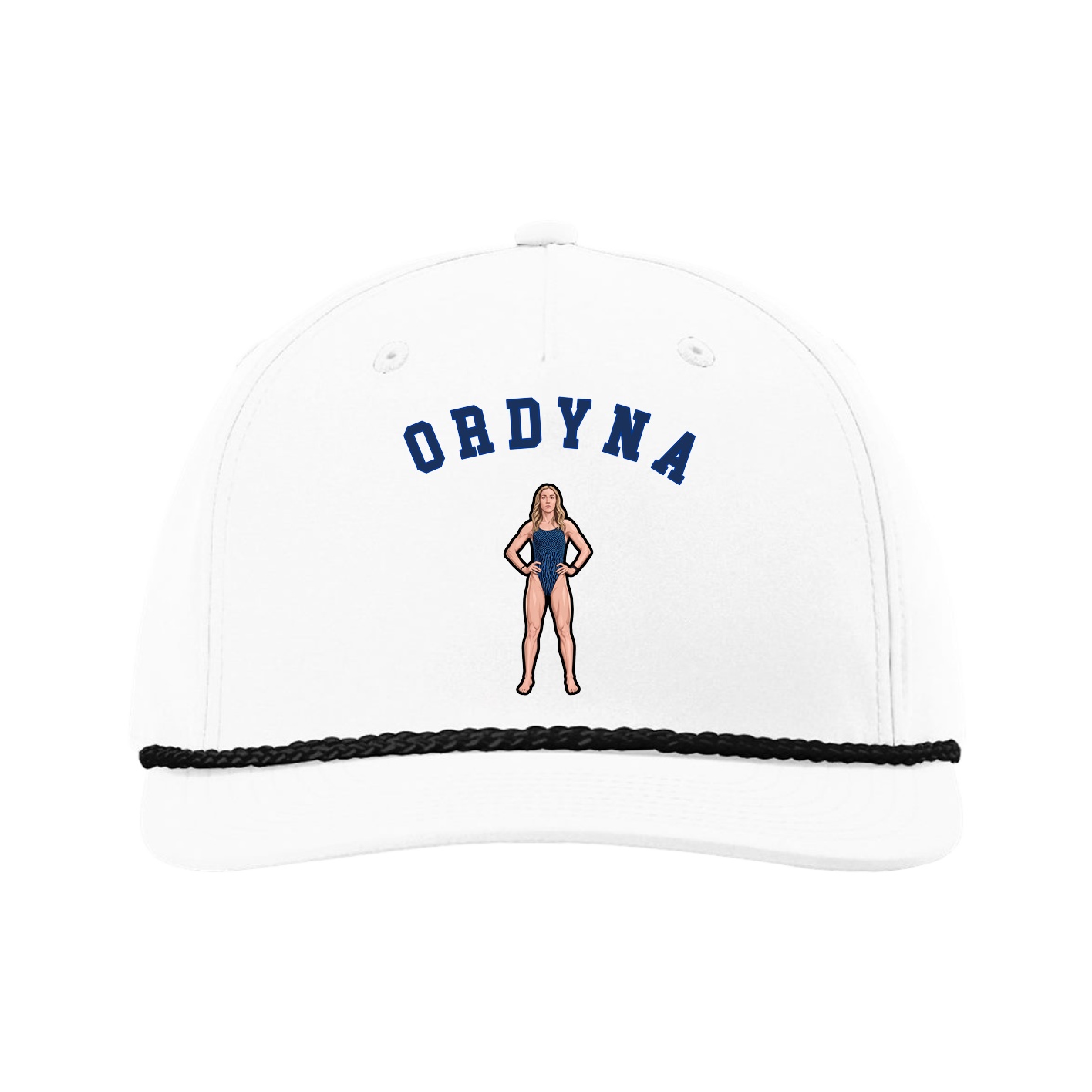 Five-Panel Classic Rope Cap — Shirsey Arch in White