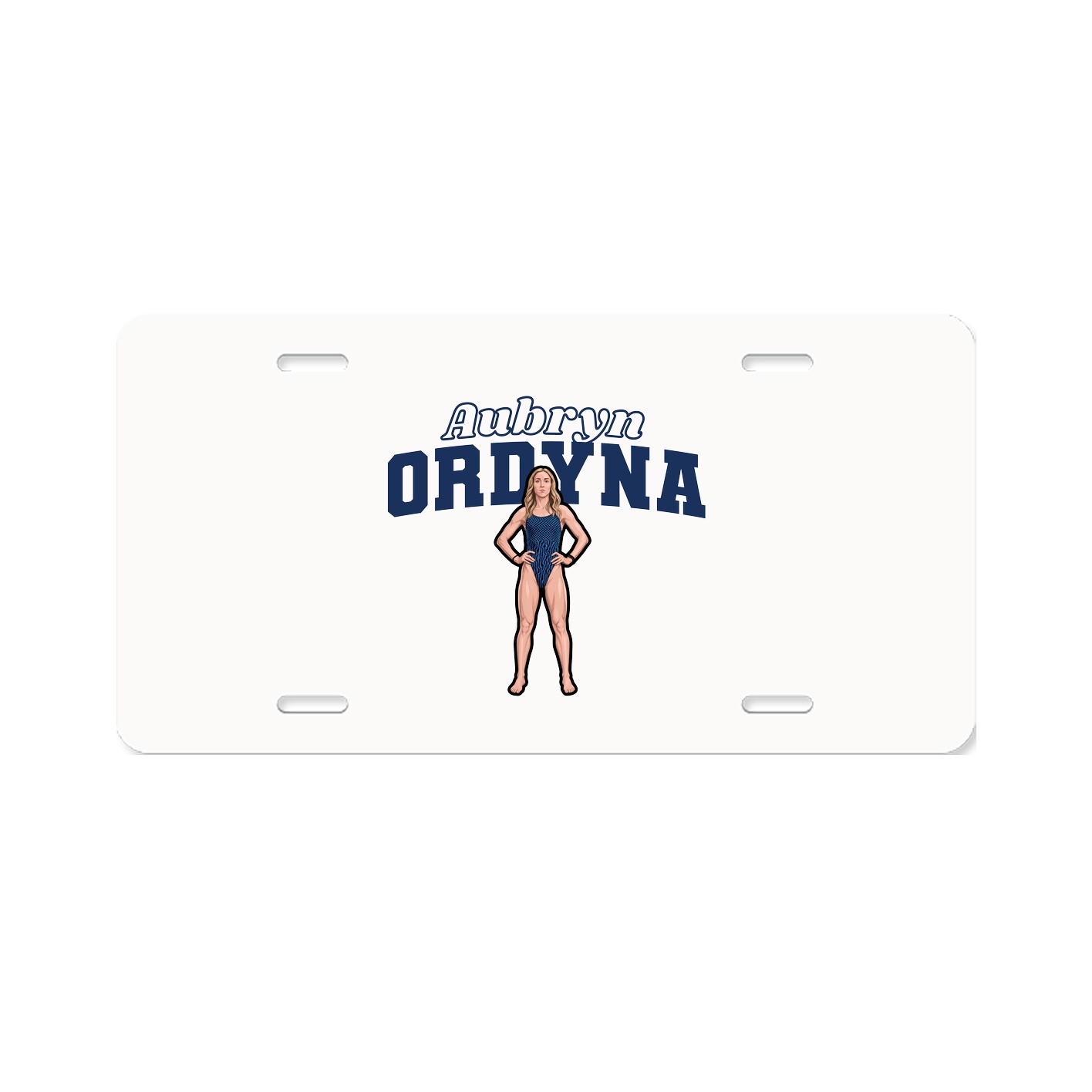 License Plate — Name Arch in Classic