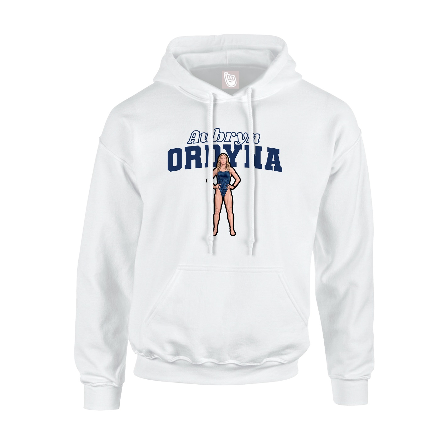 Hoodie — Name Arch in White