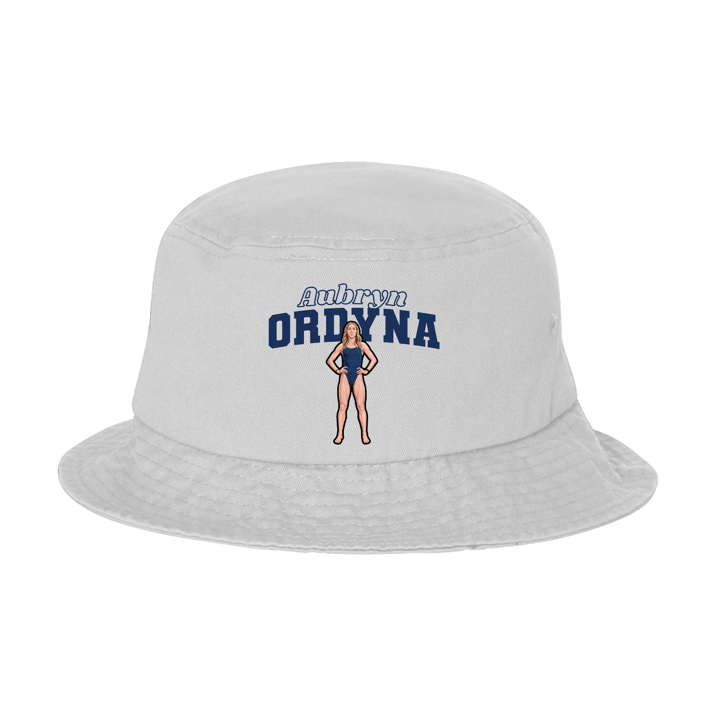 Bucket Cap — Name Arch in White