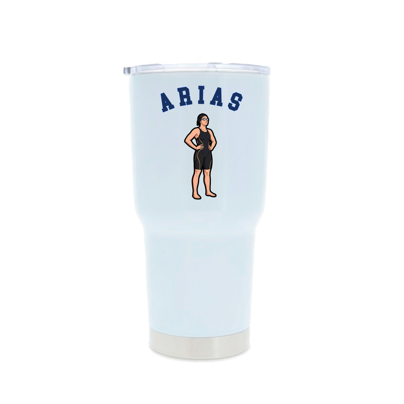 30oz Stainless Steel Tumbler — Shirsey Arch in White