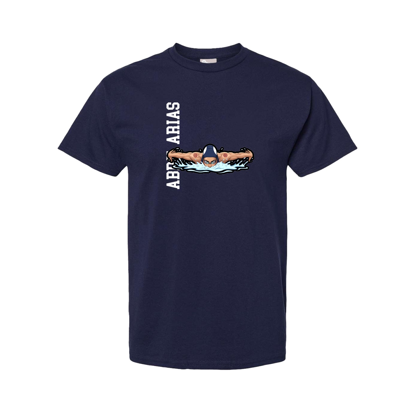 Tee — Name Vertical in Navy