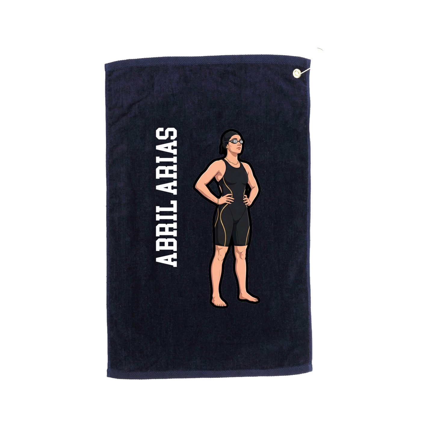 Golf Towel — Name Vertical in Navy