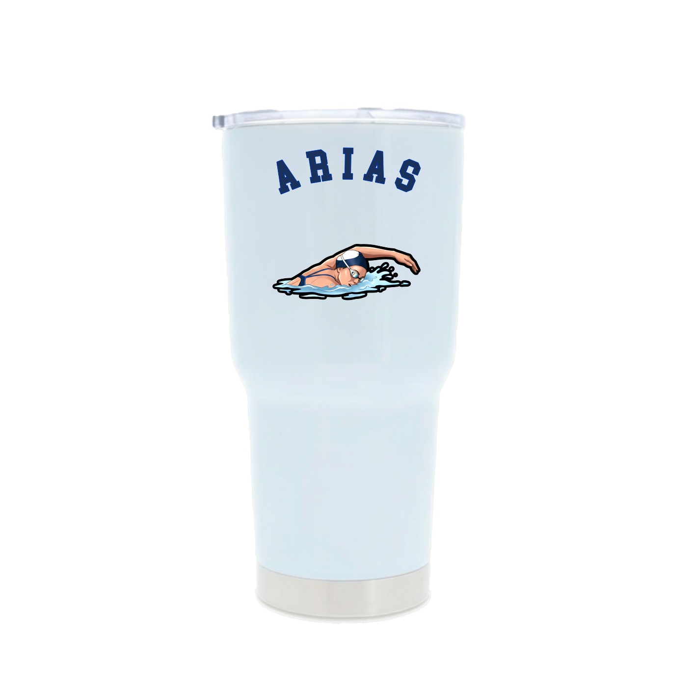 30oz Stainless Steel Tumbler — Shirsey Arch in White