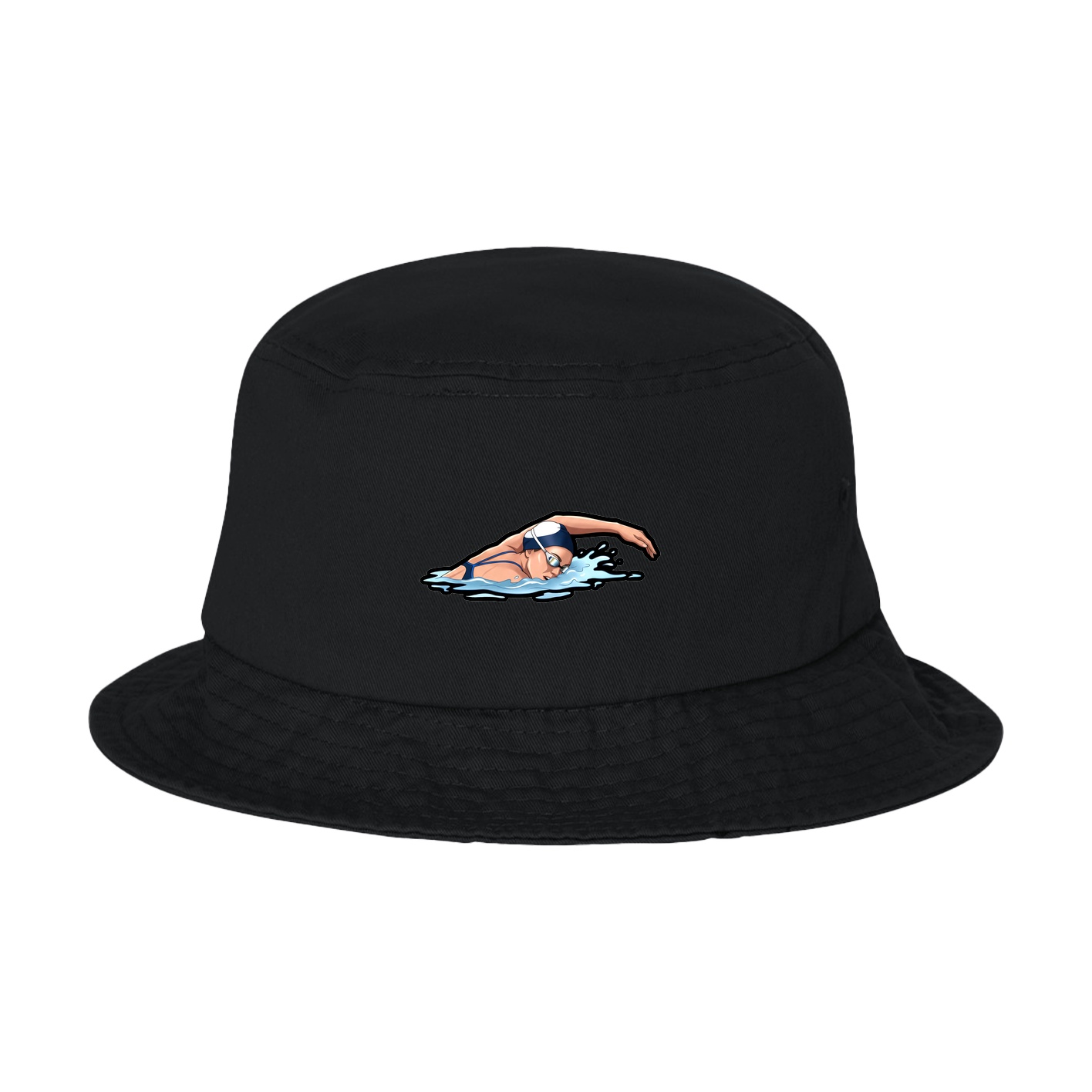 Bucket Cap — Name Vertical in Black