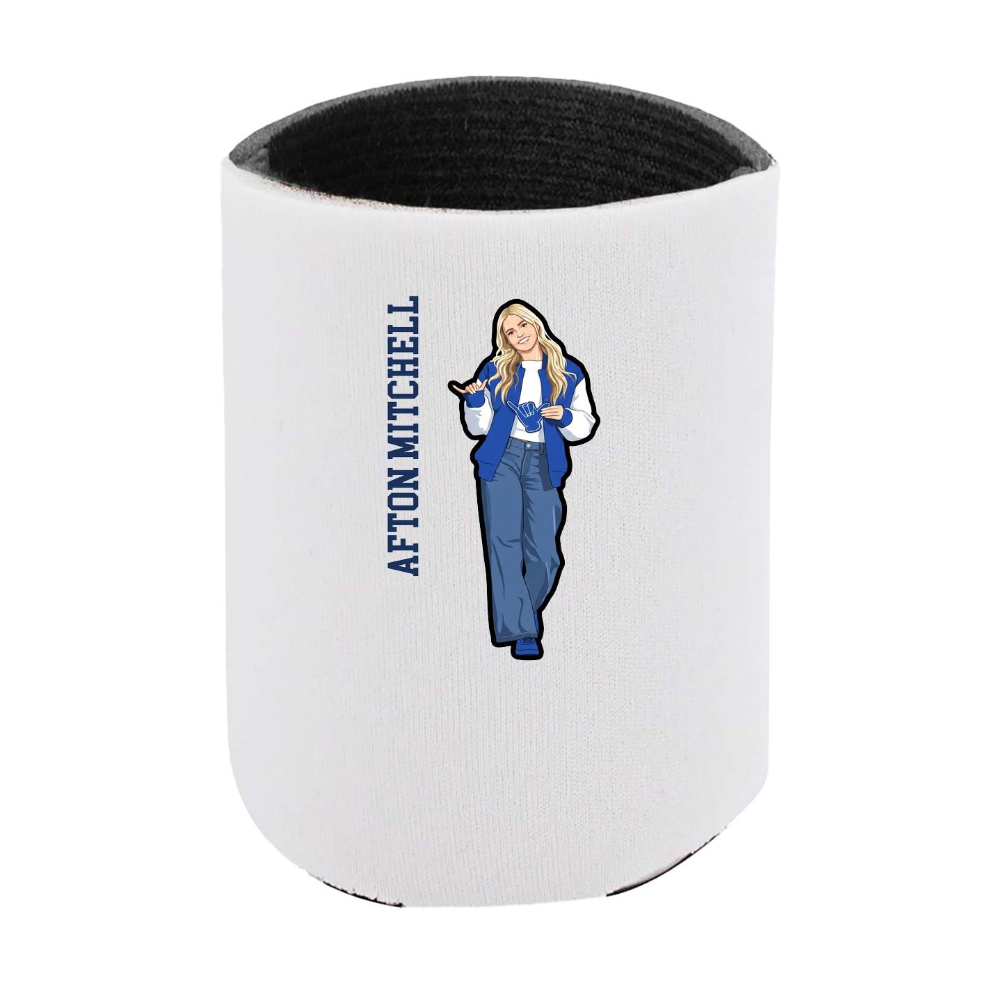Can Holder — Name Vertical in White