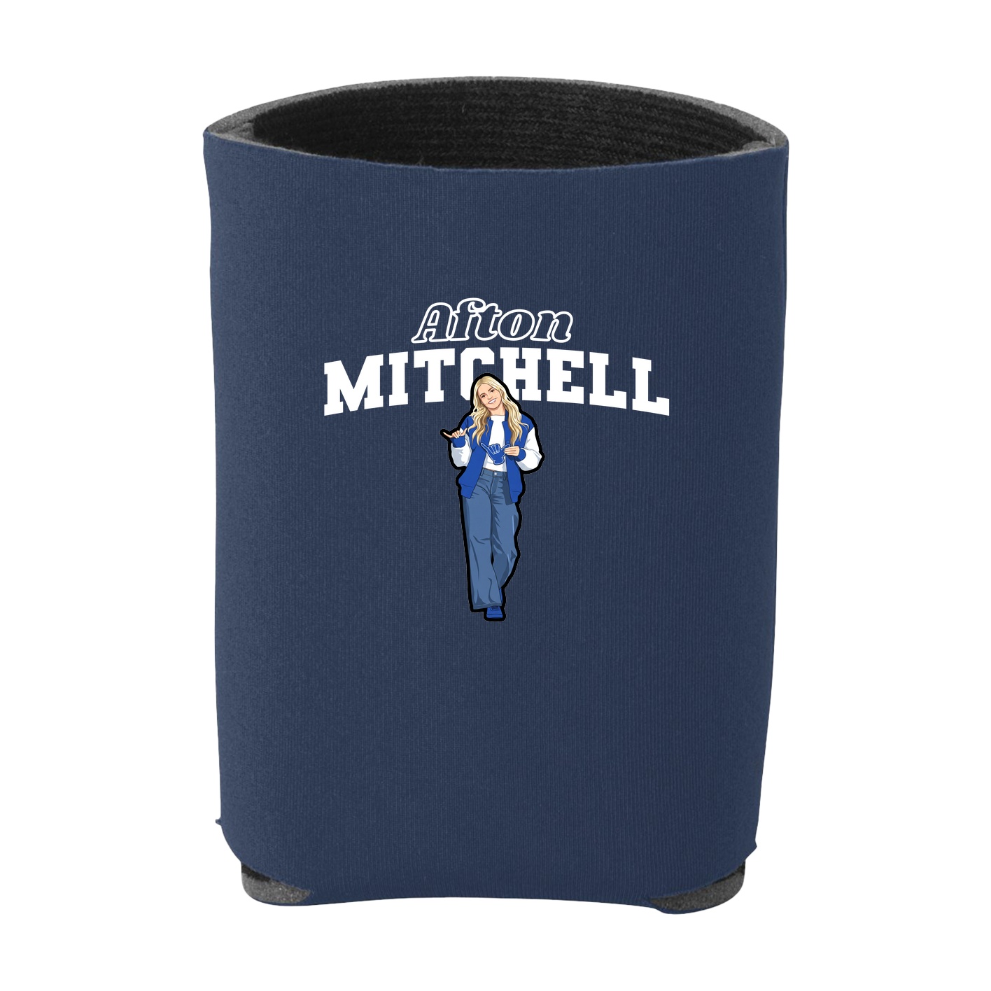 Can Holder — Name Arch in Navy