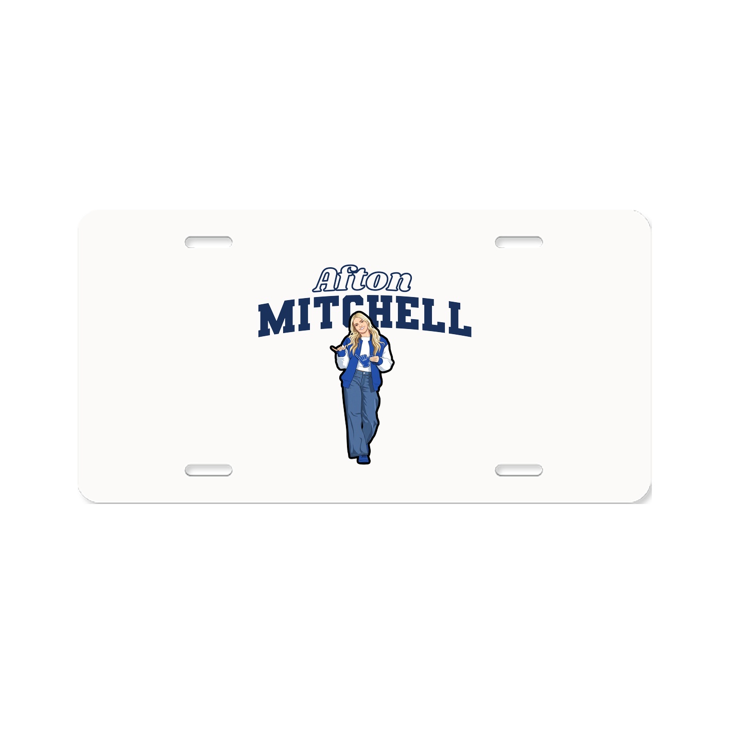 License Plate — Name Arch in Classic
