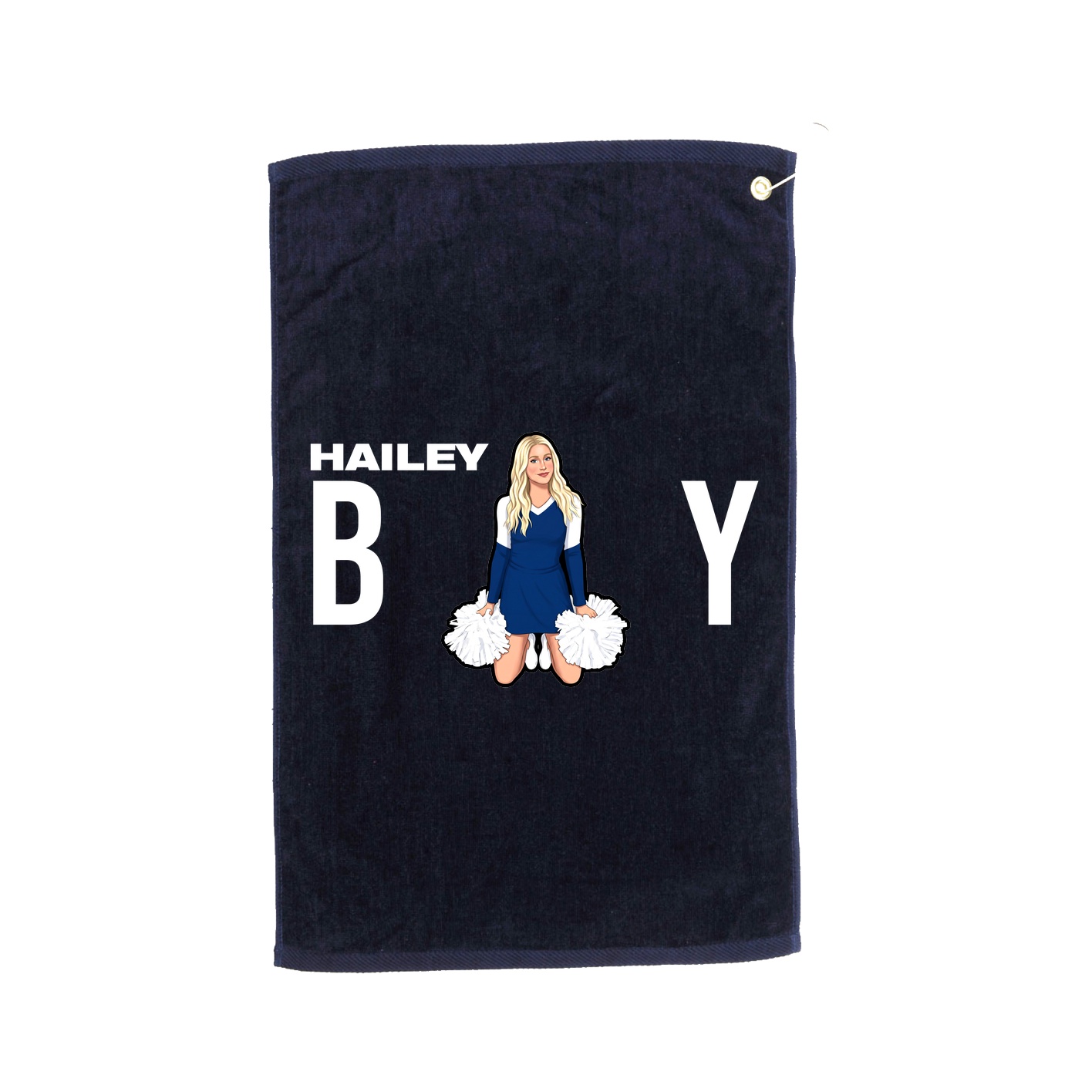 Golf Towel — Player Name in Navy