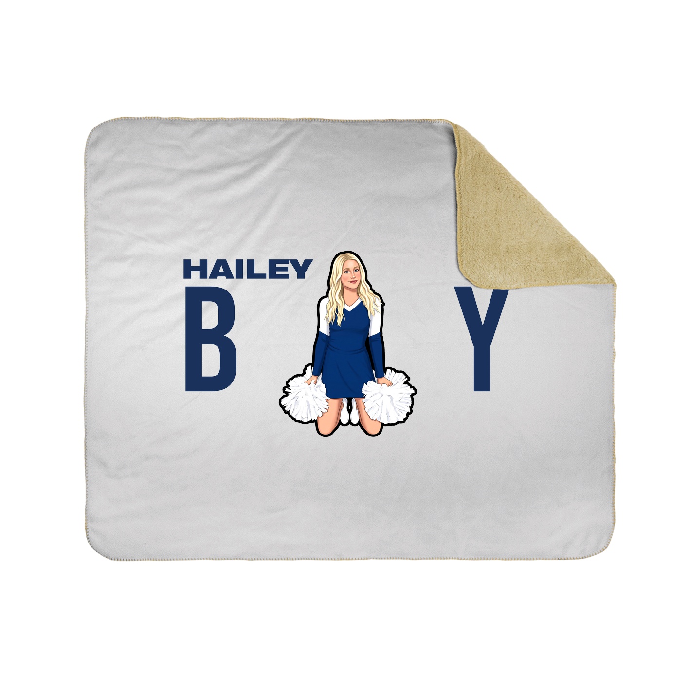Throw Blanket — Player Name in White