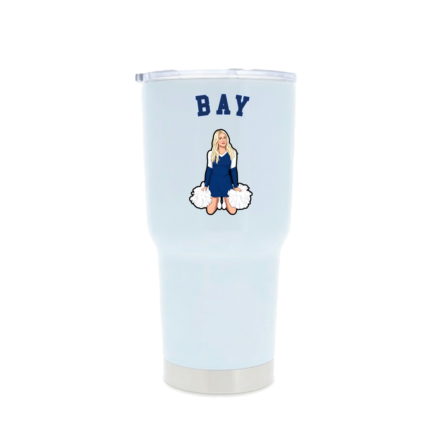 30oz Stainless Steel Tumbler — Shirsey Arch in White