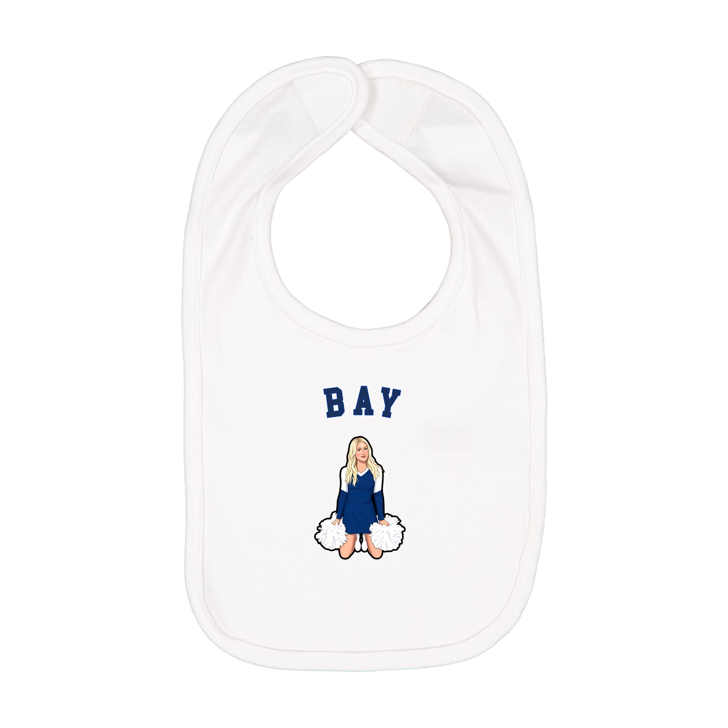 Infant Bib — Shirsey Arch in White