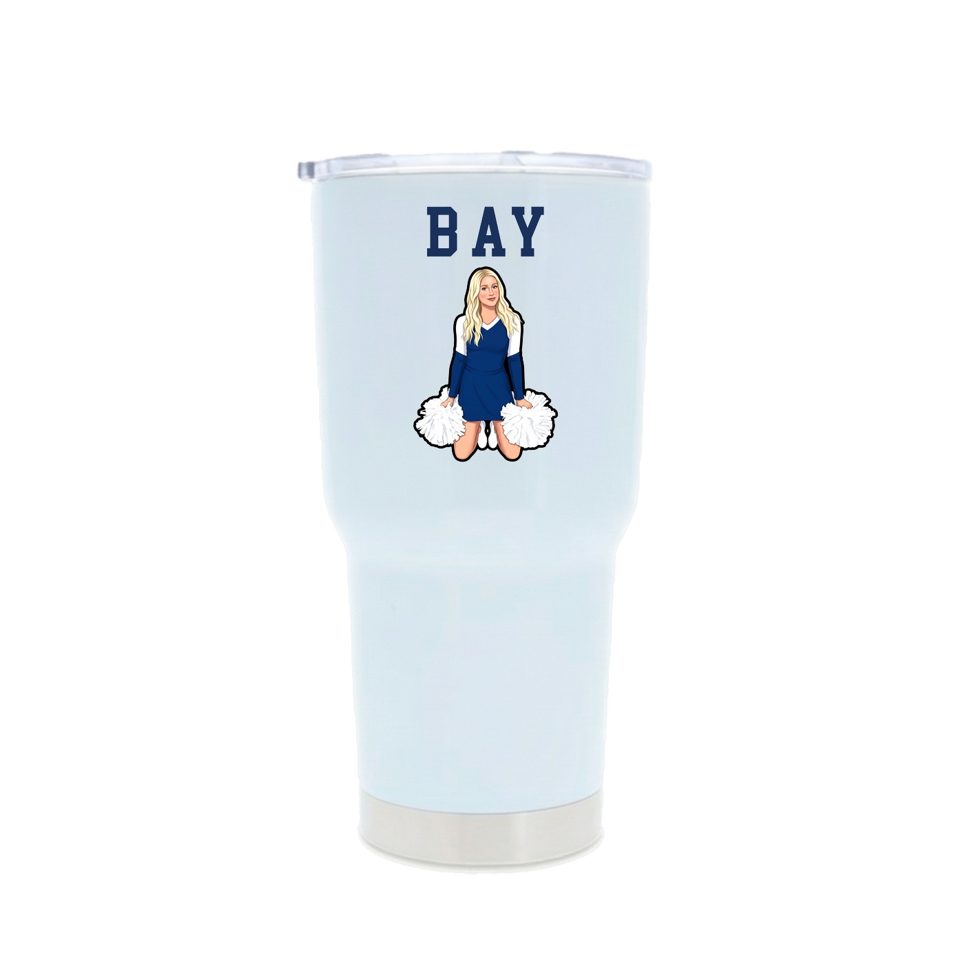 30oz Stainless Steel Tumbler — Shirsey in White