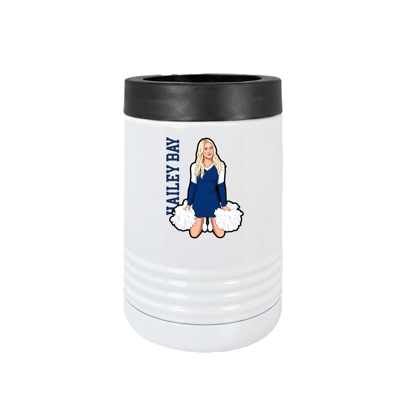 Beverage Holder — Name Vertical in White