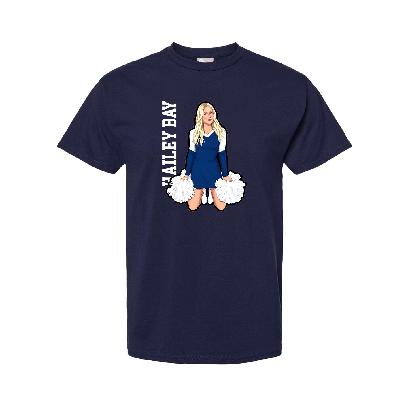 Tee — Name Vertical in Navy