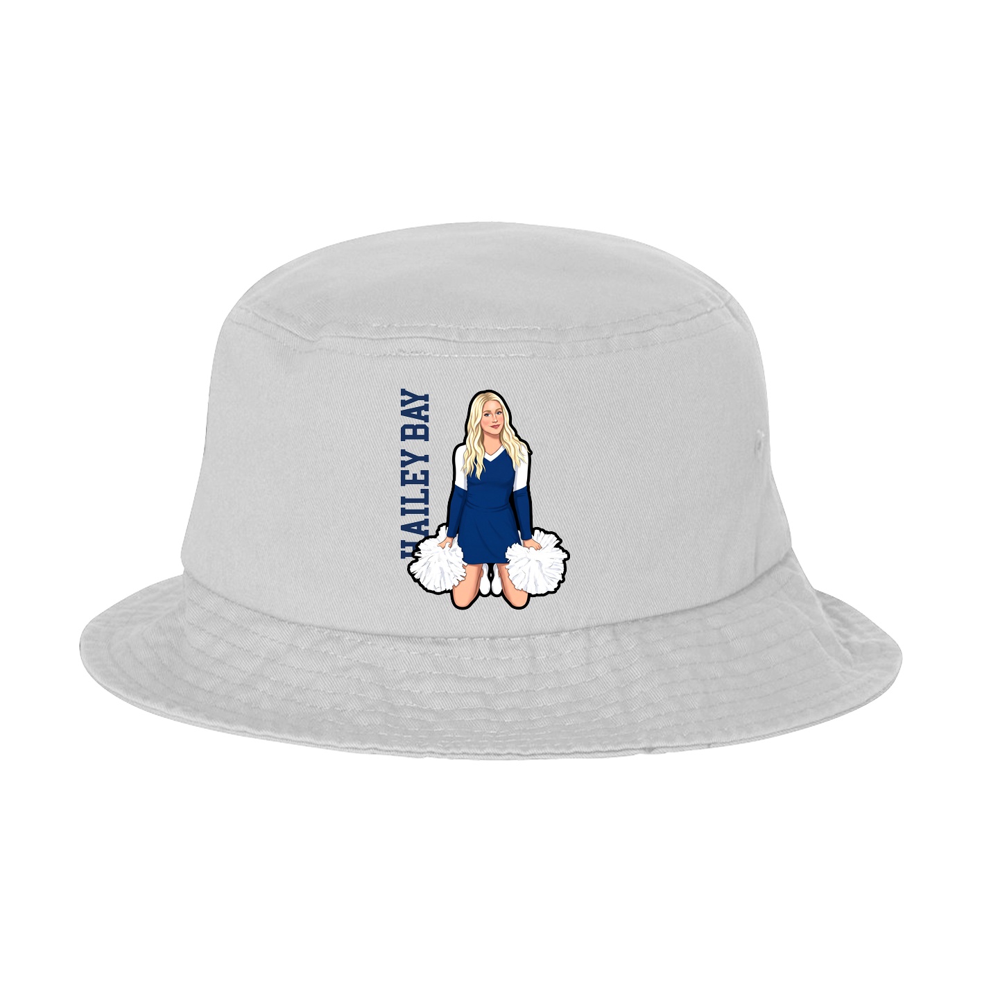 Bucket Cap — Name Vertical in White