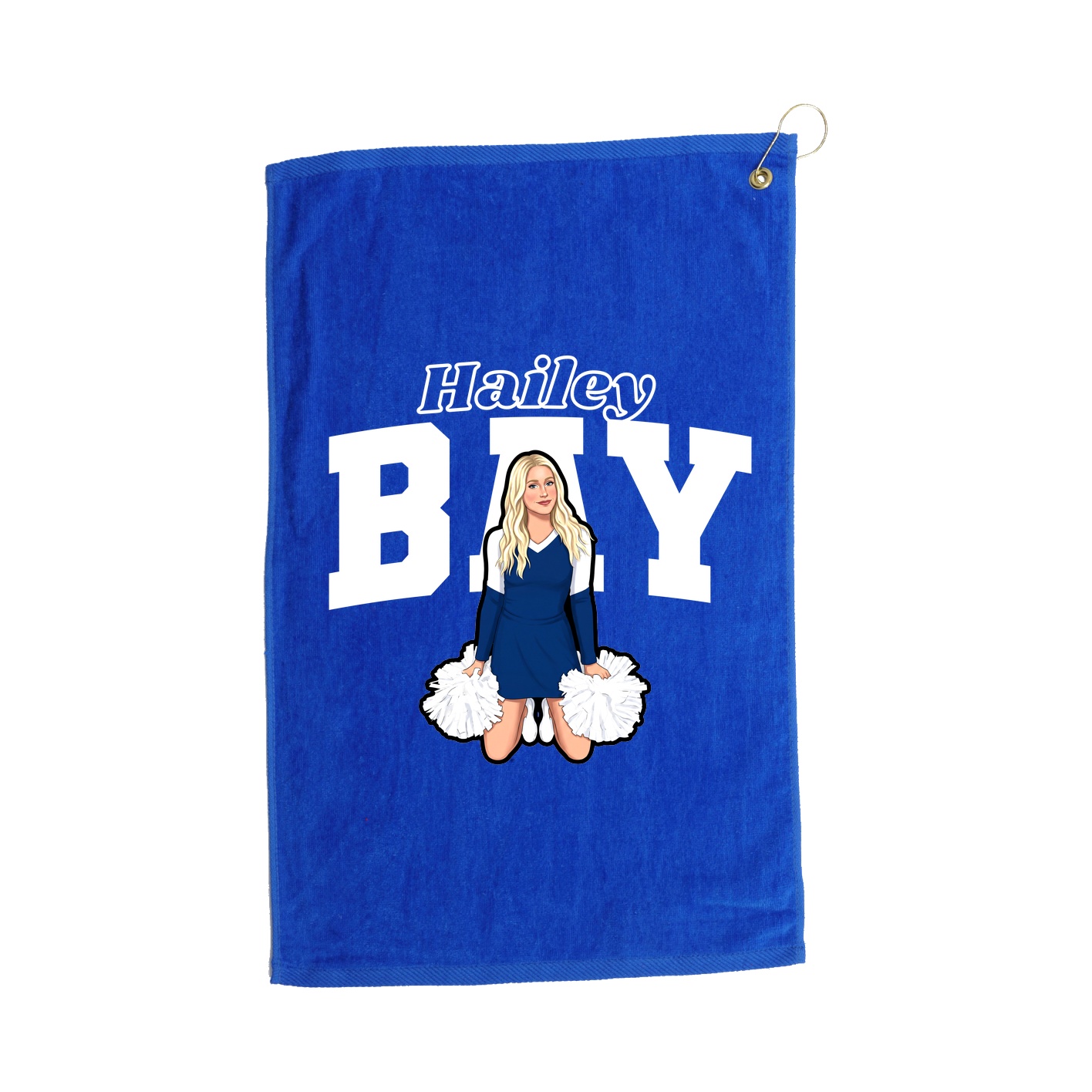 Golf Towel — Name Arch in Royal