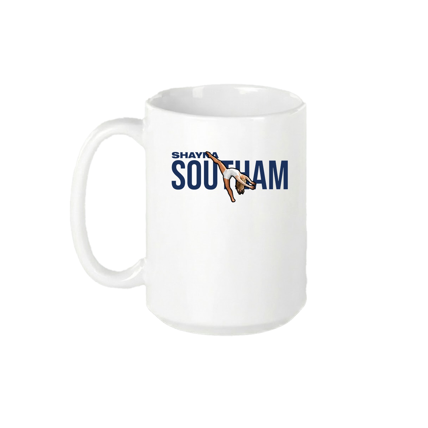 15oz Coffee Mug — Player Name in White