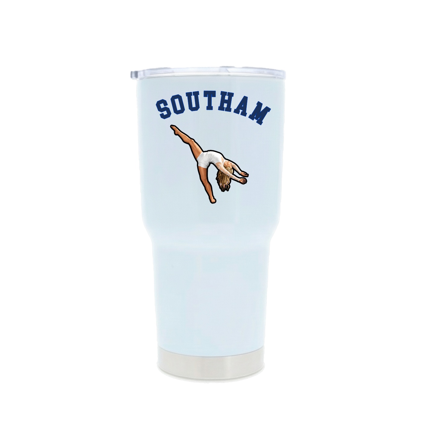 30oz Stainless Steel Tumbler — Shirsey Arch in White