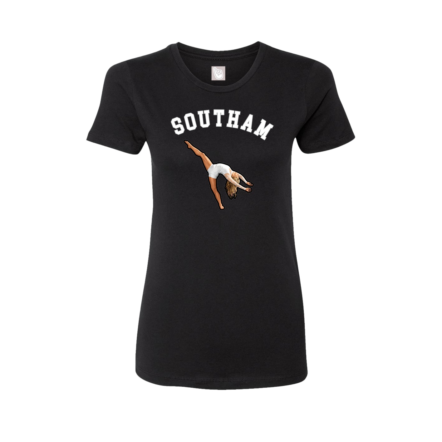 Fitted Women's Tee — Shirsey Arch in Black