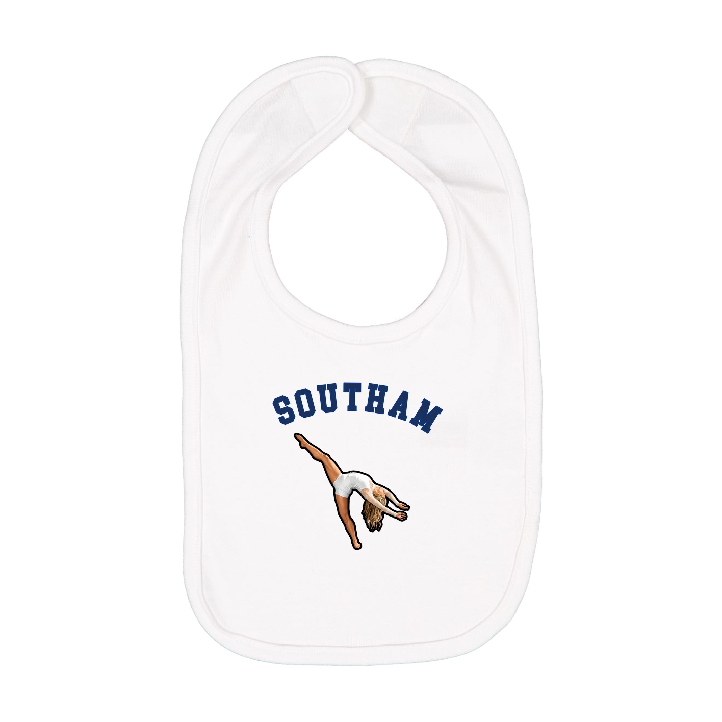 Infant Bib — Shirsey Arch in White