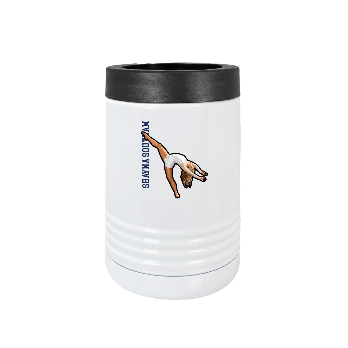 Beverage Holder — Name Vertical in White