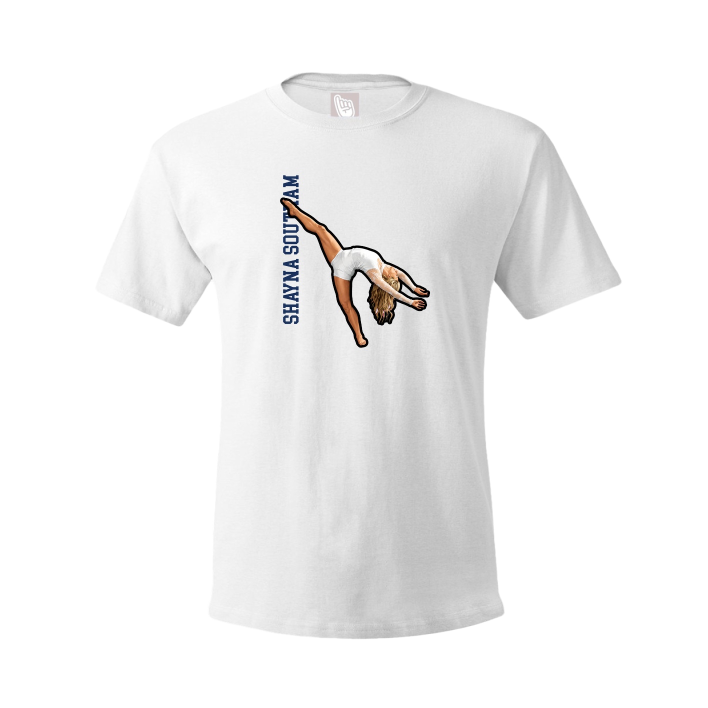Tee — Name Vertical in White