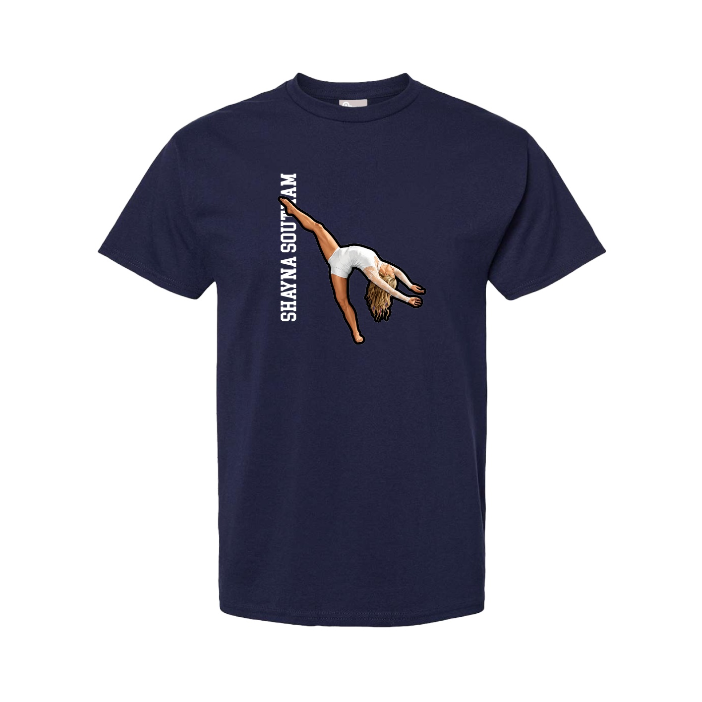 Youth Tee — Name Vertical in Navy