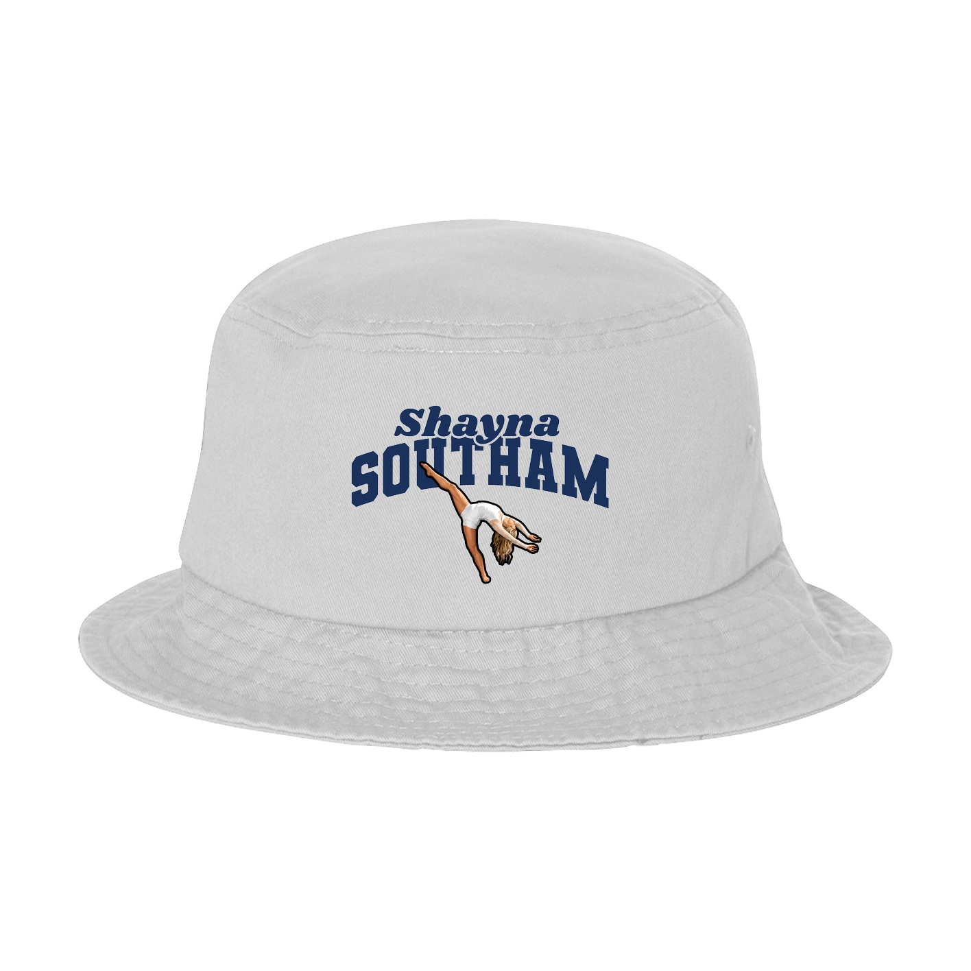 Bucket Cap — Signature Arch in White