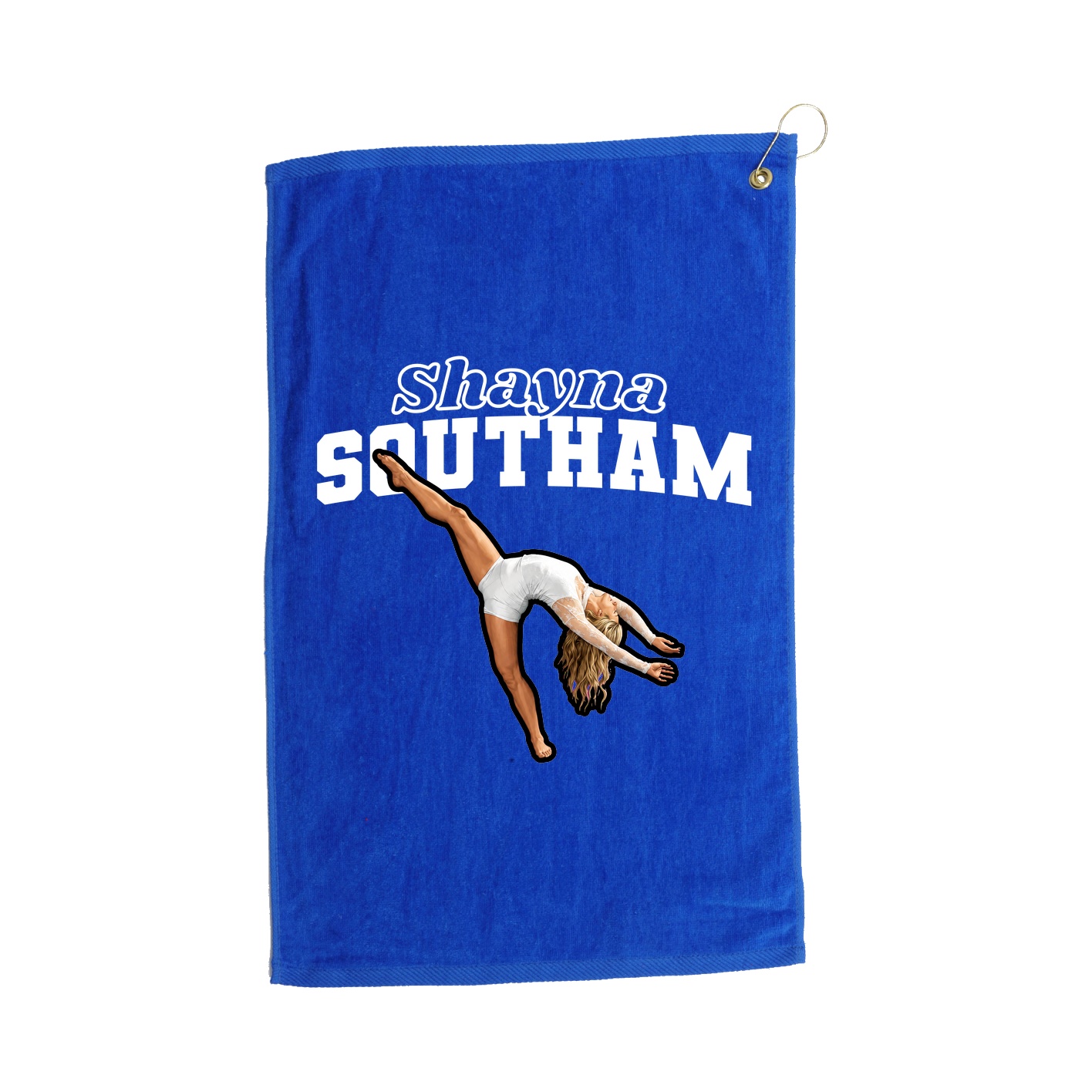 Golf Towel — Name Arch in Royal