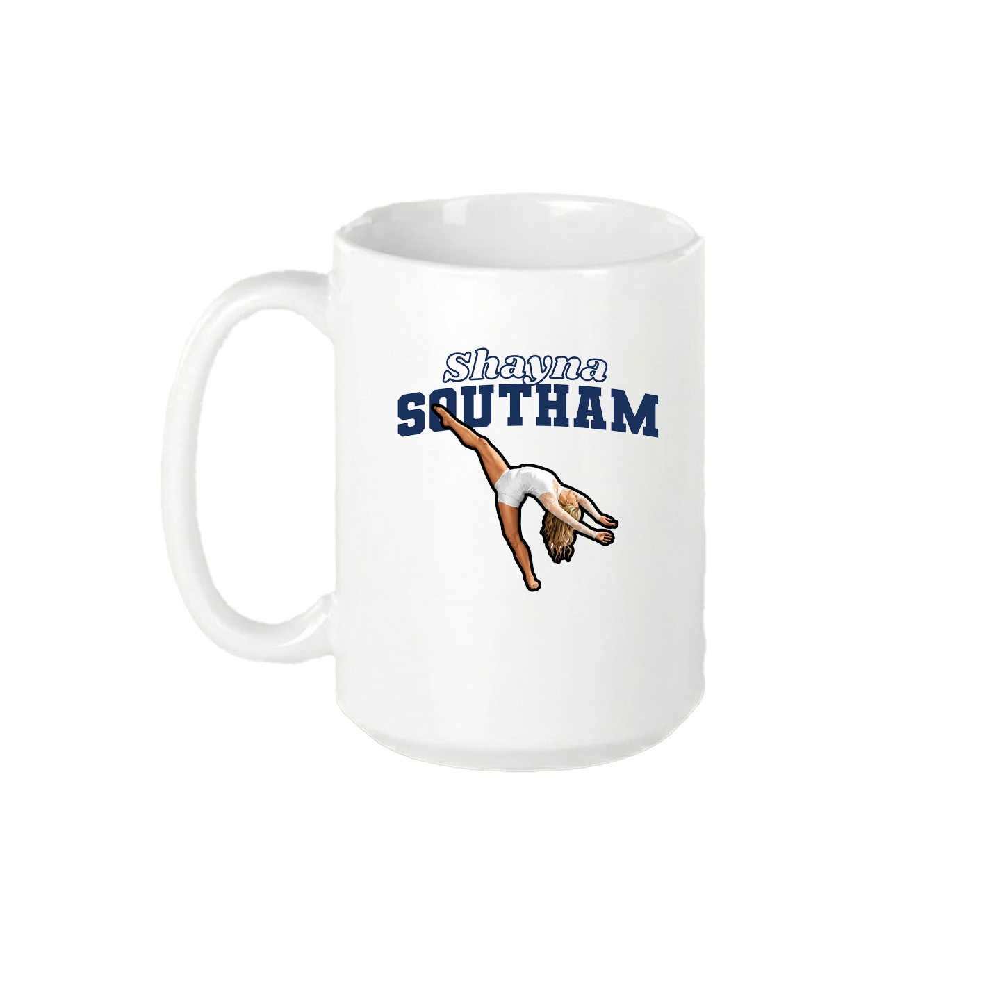 15oz Coffee Mug — Name Arch in White