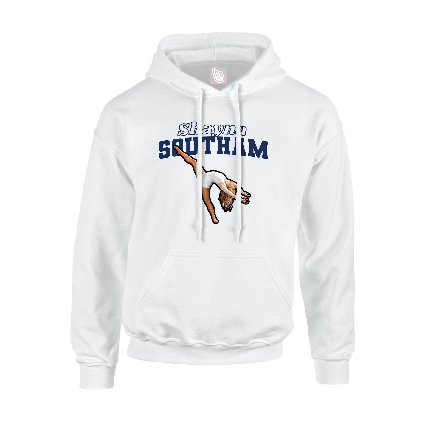 Hoodie — Name Arch in White