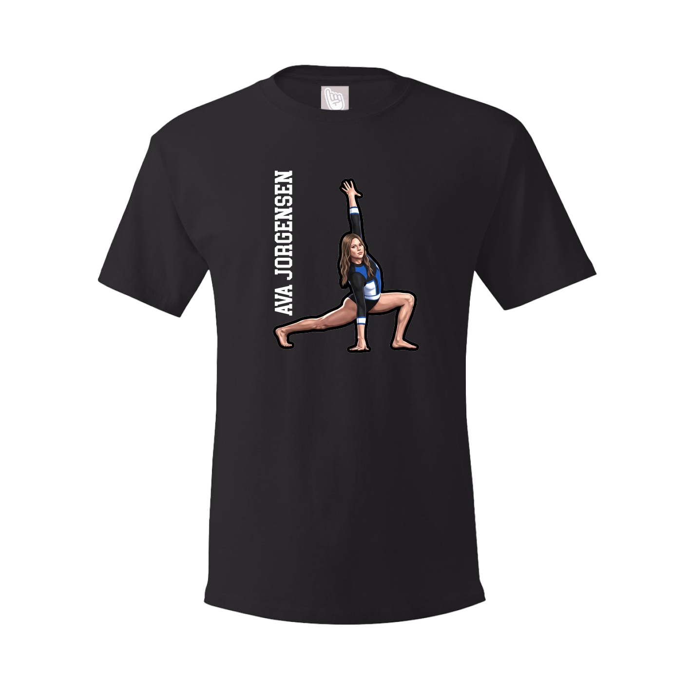 Youth Tee — Name Vertical in Black