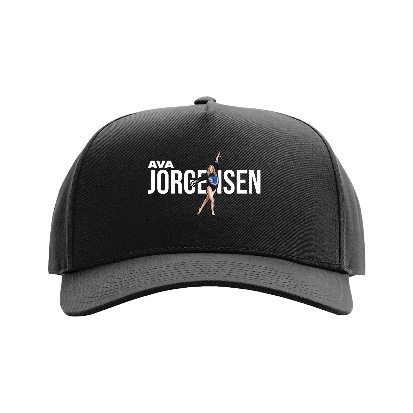 Full Fabric Five-Panel Champ Cap — Player Name in Black