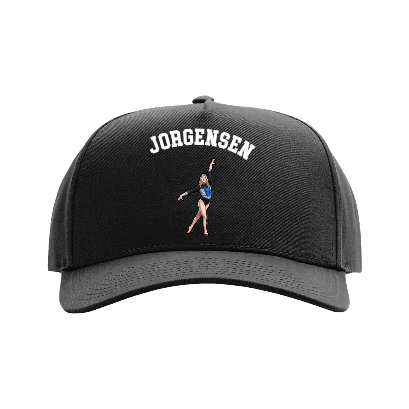 Full Fabric Five-Panel Champ Cap — Shirsey Arch in Black