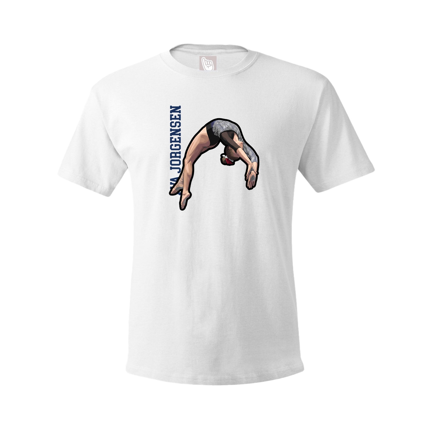 Youth Tee — Name Vertical in White