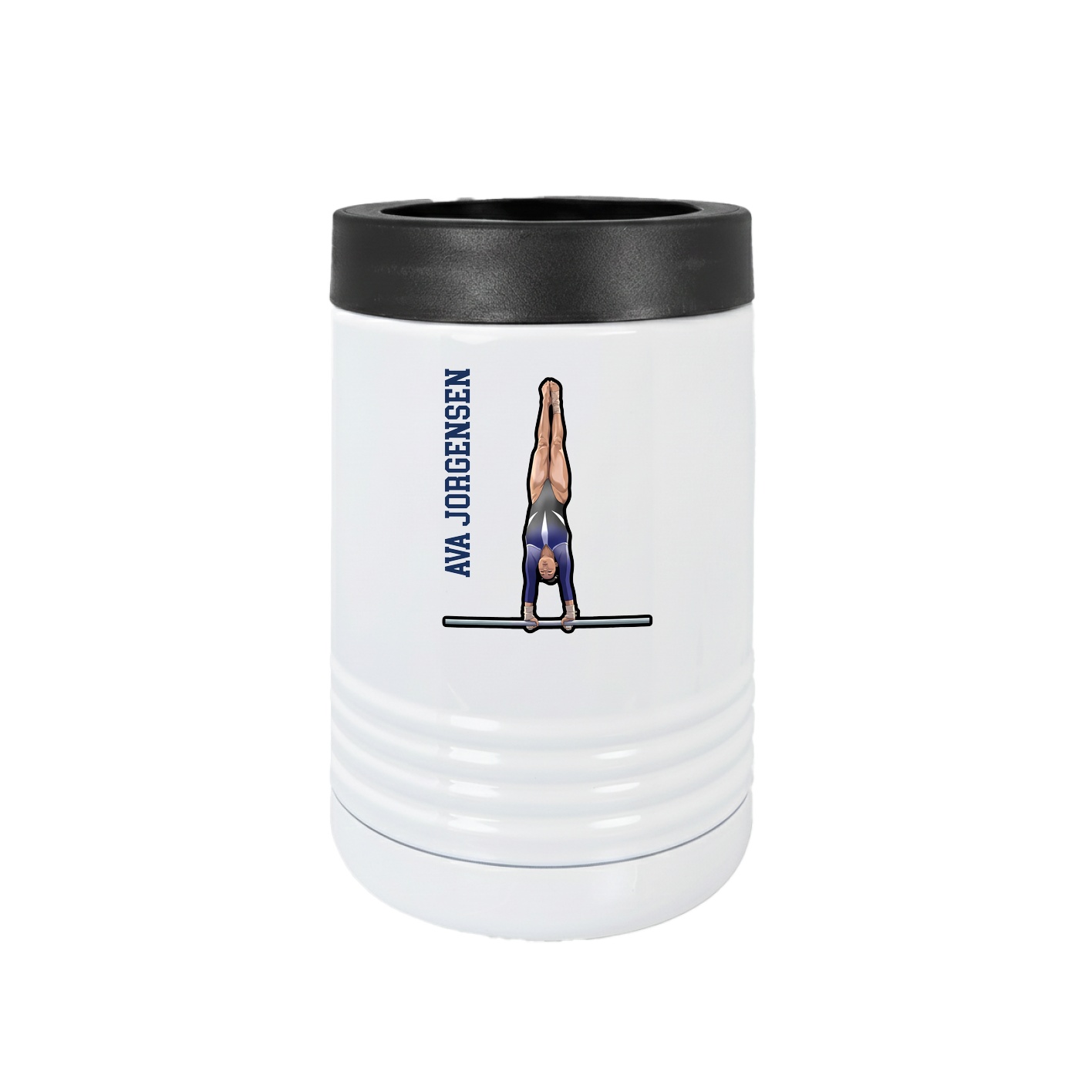 Beverage Holder — Name Vertical in White