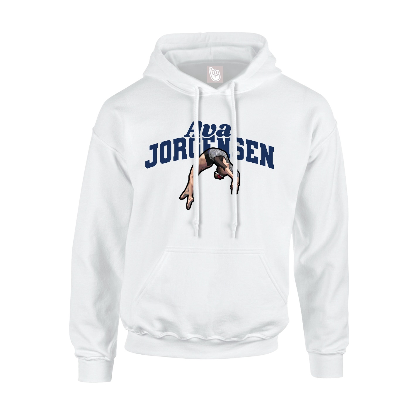Hoodie — Signature Arch in White