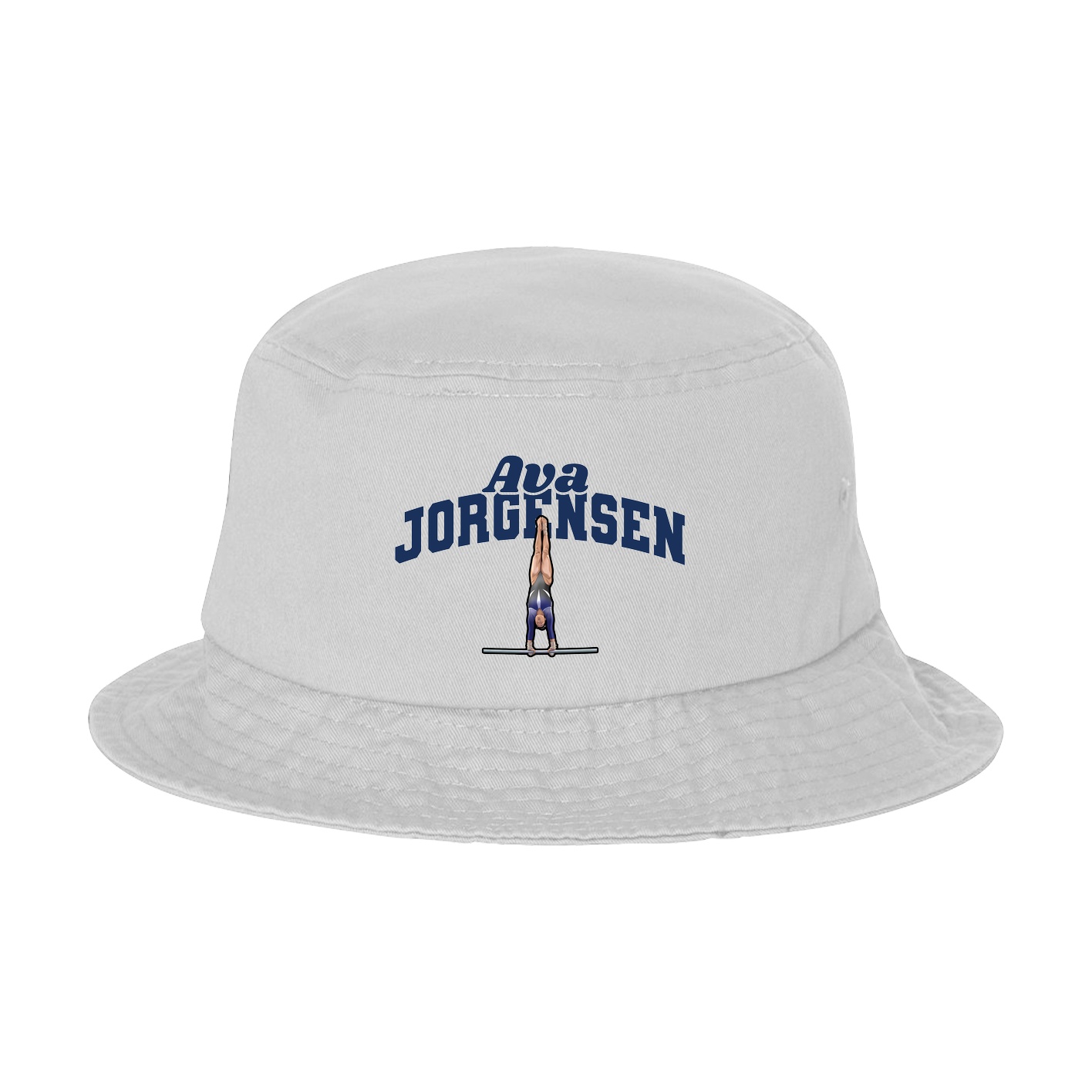 Bucket Cap — Signature Arch in White