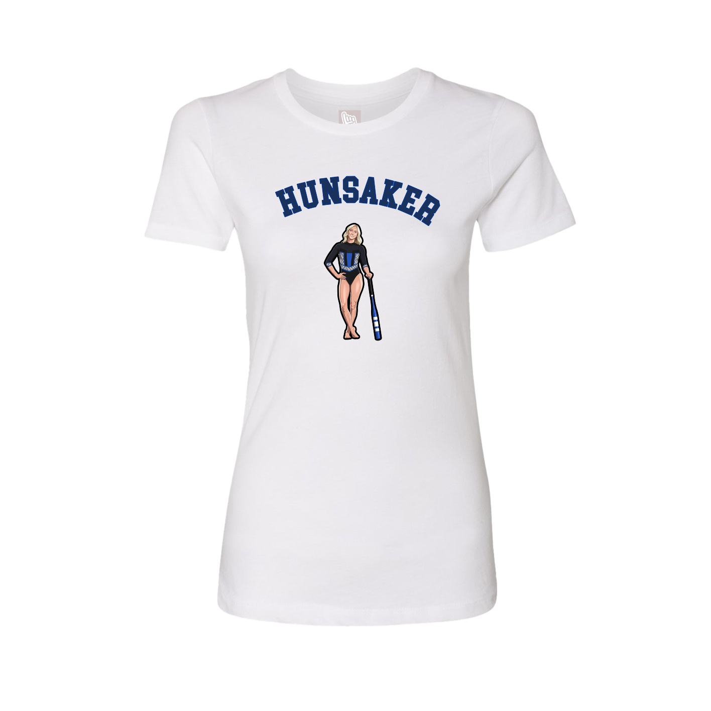 Fitted Women's Tee — Shirsey Arch in White