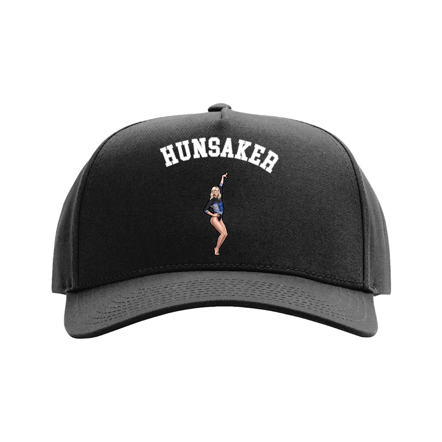 Full Fabric Five-Panel Champ Cap — Shirsey Arch in Black