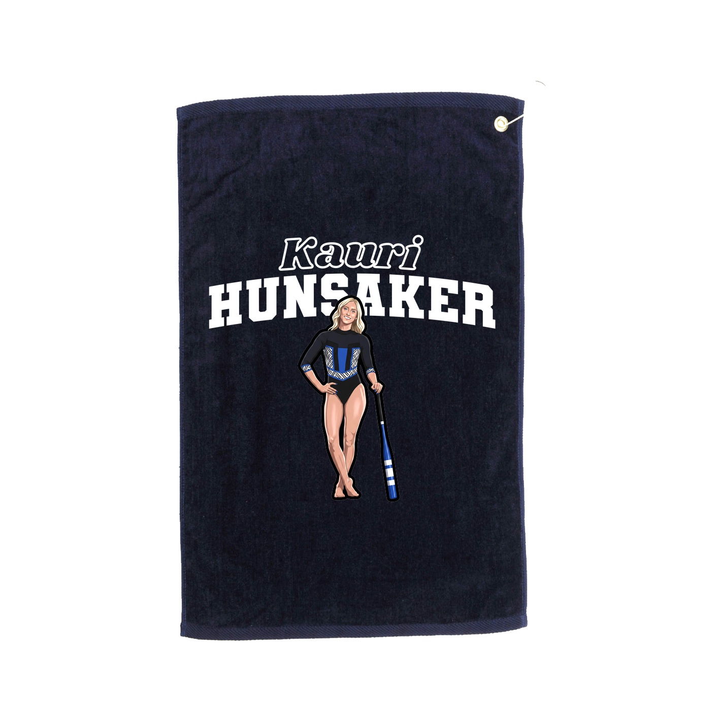 Golf Towel — Name Arch in Navy
