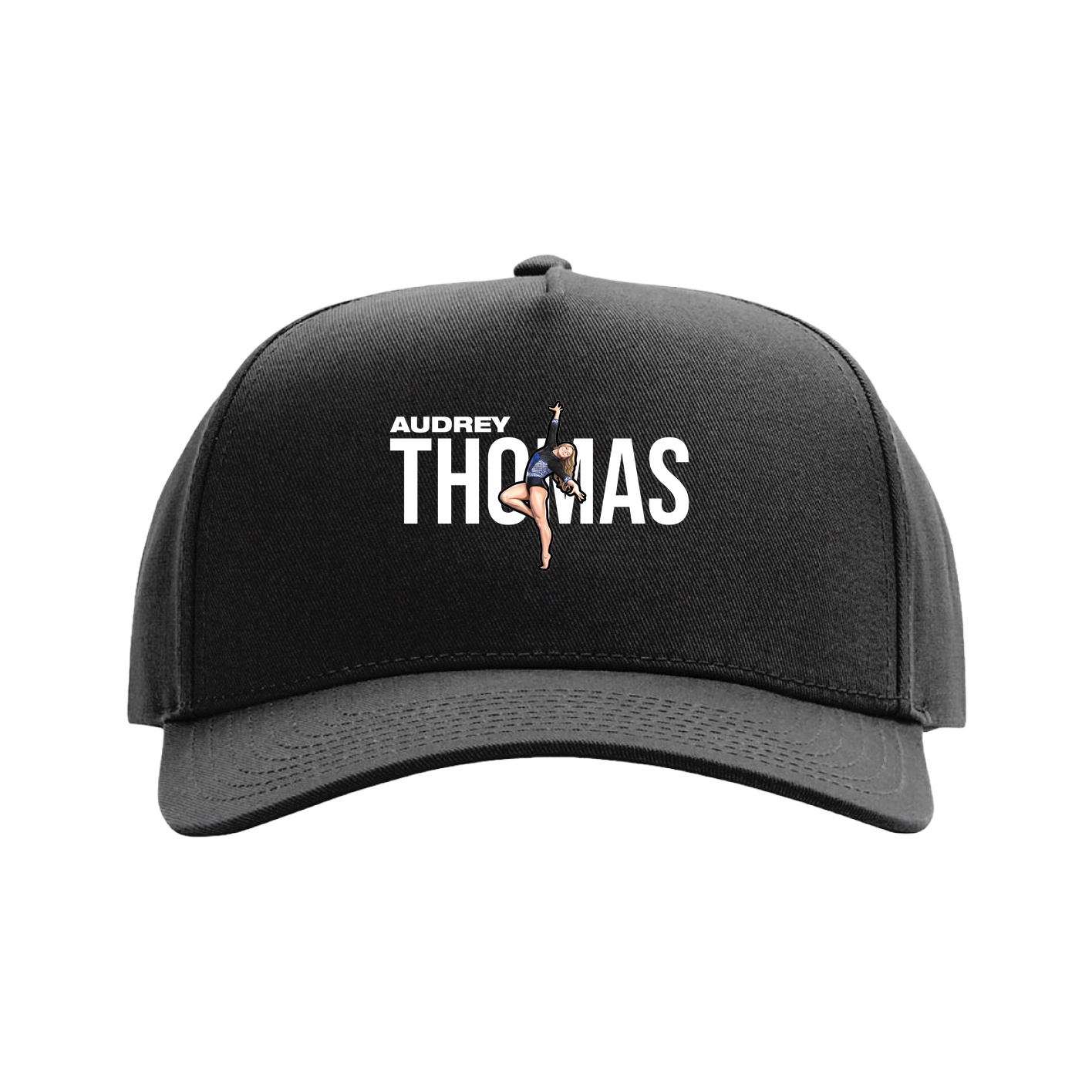 Full Fabric Five-Panel Champ Cap — Player Name in Black