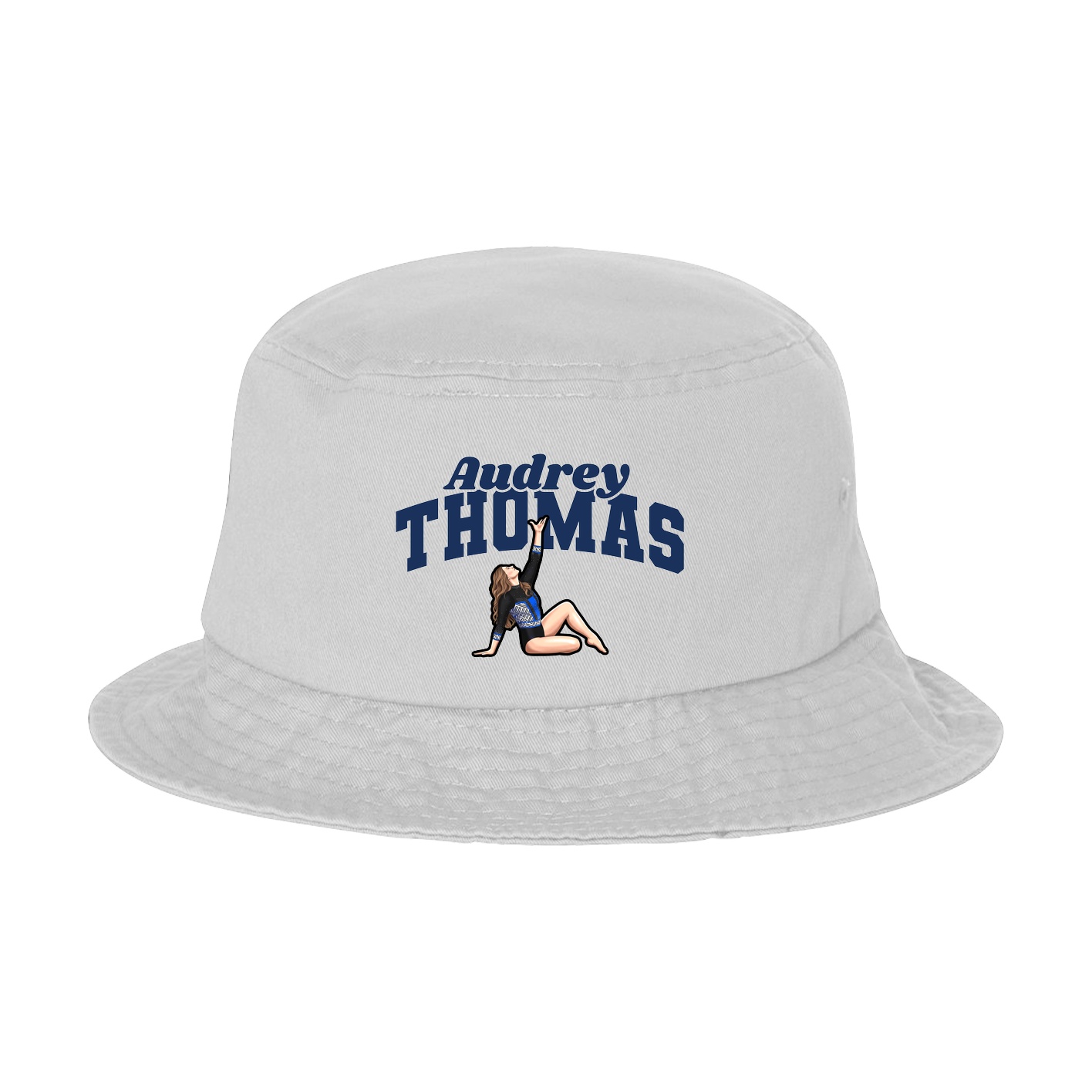 Bucket Cap — Signature Arch in White